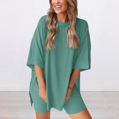 ⏳Begrenzte Zeit 50% Rabatt💥lässiges zweiteiliges Set mit kurzen Ärmeln und Shorts