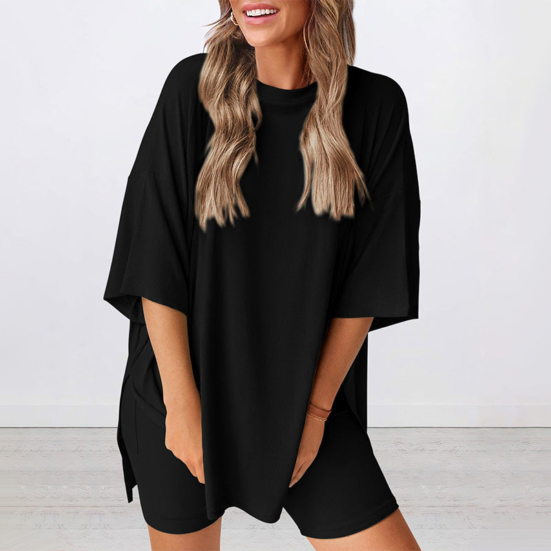 ⏳Begrenzte Zeit 50% Rabatt💥lässiges zweiteiliges Set mit kurzen Ärmeln und Shorts