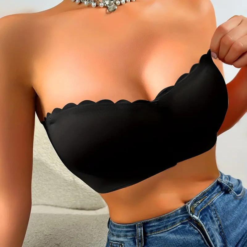 🥇🔥Letzter Tag 50% Rabatt!🔥Nahtloser trägerloser Bandeau-BH mit Frontverschluss