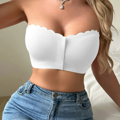 🔥 Letzter Tag 50% Rabatt! 🔥Kaufen Sie 2, bekommen Sie 1 kostenlos 🔥Nahtloser trägerloser Bandeau-BH mit Frontverschluss