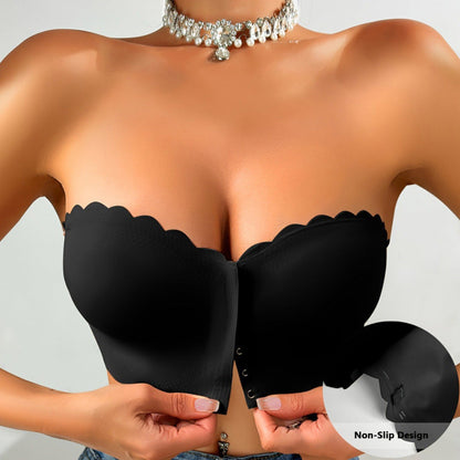 🔥 Letzter Tag 50% Rabatt! 🔥Kaufen Sie 2, bekommen Sie 1 kostenlos 🔥Nahtloser trägerloser Bandeau-BH mit Frontverschluss