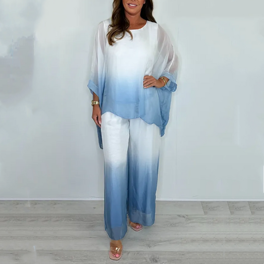 💃Mesh Mix Dip Dye Lose Flowy Top & Hose Set🌺BUY 2 GET FREE SHIPPING🌺