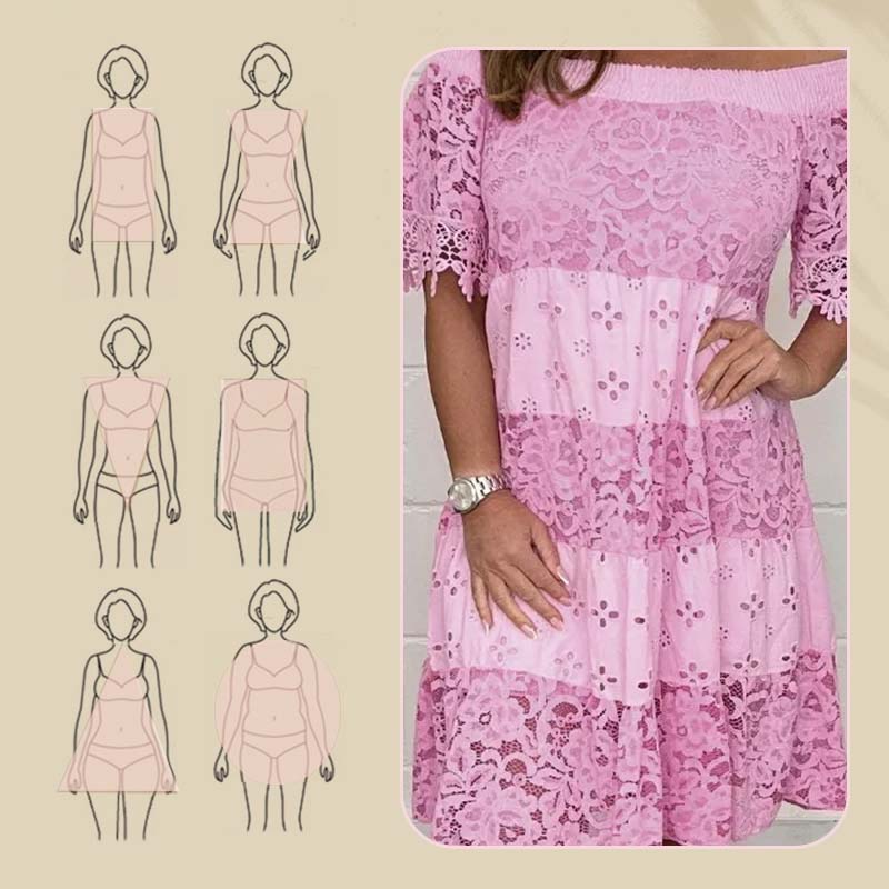 ✨2025 Neuer Verkauf✨💃Trägerloses Spitzenkleid mit hohlem Patchwork für Damen