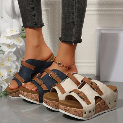 🔥Sommer-Neuankünfte🔥🩴Modische Plateau-Sandalen mit Keilabsatz für Damen