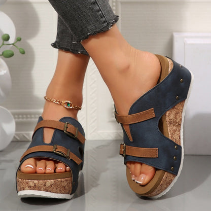 🔥Sommer-Neuankünfte🔥🩴Modische Plateau-Sandalen mit Keilabsatz für Damen