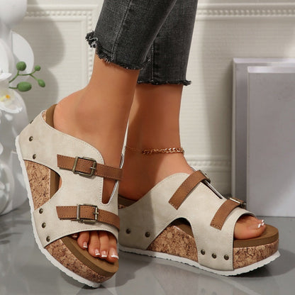🔥Sommer-Neuankünfte🔥🩴Modische Plateau-Sandalen mit Keilabsatz für Damen