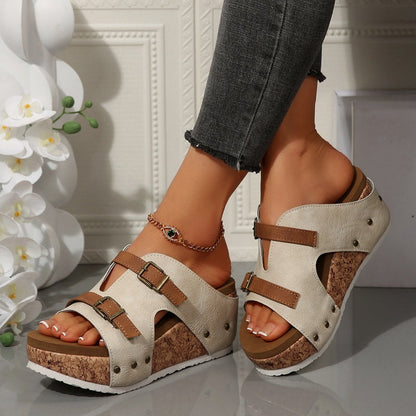 🔥Sommer-Neuankünfte🔥🩴Modische Plateau-Sandalen mit Keilabsatz für Damen