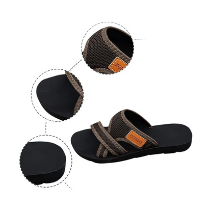 🔥2025 Sommer-Rabatt🩴Bequeme flache Sandalen mit offener Spitze für breite Füße💖