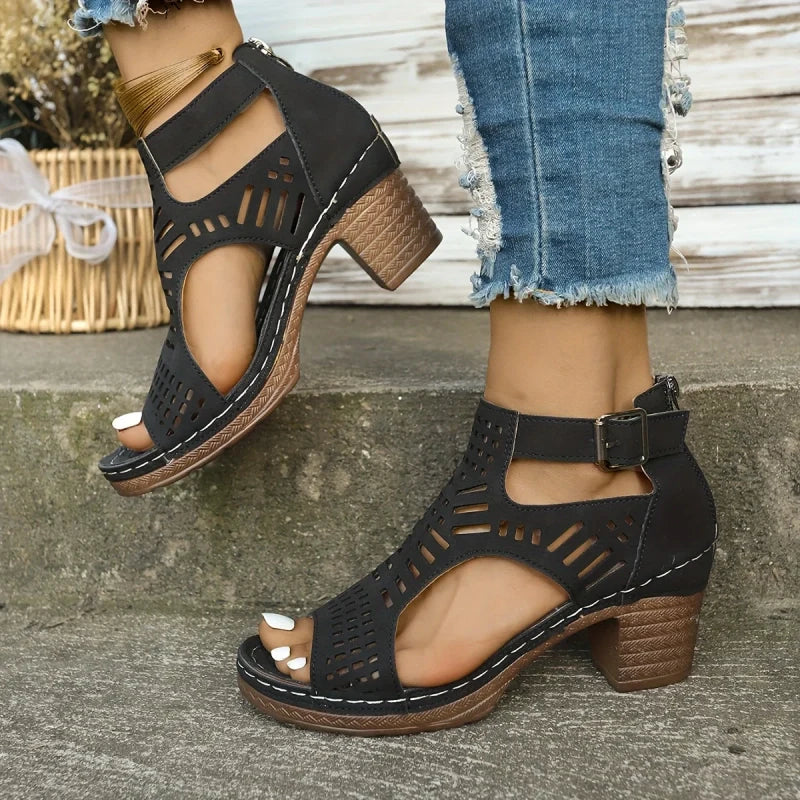 🏖️Sommer-Rabatt -50💃Vielseitige Sandalen mit offener Zehenpartie und mittelhohem Absatz👠