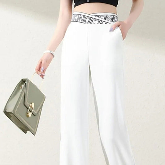 🔥👖Hochgeschlossene Hose mit weitem Bein, locker und dehnbar