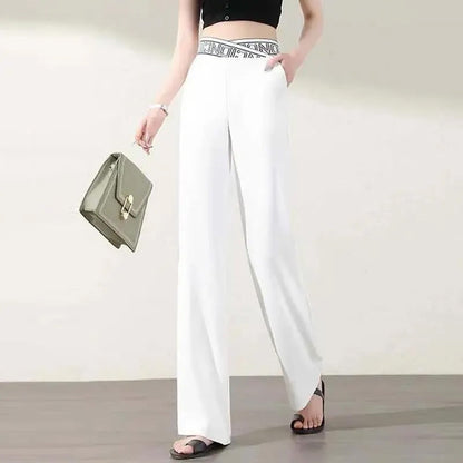 🔥👖Hochgeschlossene Hose mit weitem Bein, locker und dehnbar