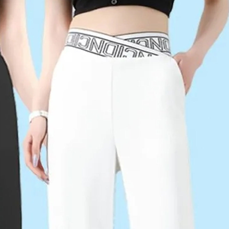 🔥👖Hochgeschlossene Hose mit weitem Bein, locker und dehnbar