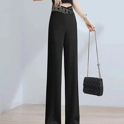 🔥👖Hochgeschlossene Hose mit weitem Bein, locker und dehnbar