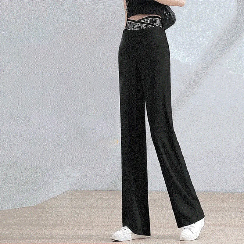 🔥👖Hochgeschlossene Hose mit weitem Bein, locker und dehnbar