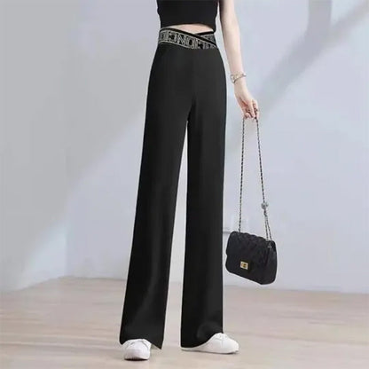 🔥👖Hochgeschlossene Hose mit weitem Bein, locker und dehnbar