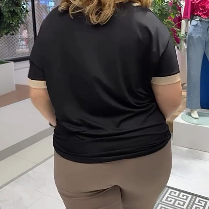 🌸Frühjahrs-Specials💐 Lässiges, elegantes, bedrucktes V-Ausschnitt-Top für Damen