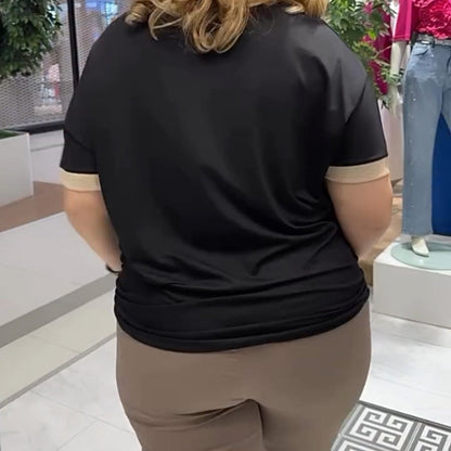 🌸Frühjahrs-Specials💐 Lässiges, elegantes, bedrucktes V-Ausschnitt-Top für Damen