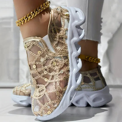 🌴Sommerangebote🌴💃Sommerliche Mesh-Stickerei-Loafer