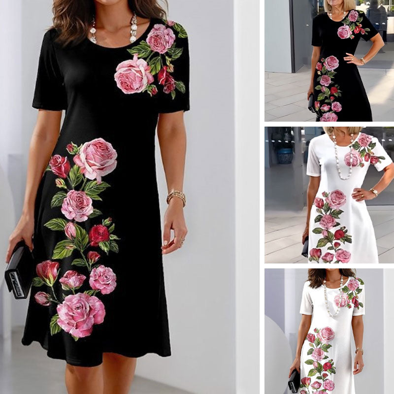 🌸spring -Specials💐 Rose Bloom Kurzarmedkleid