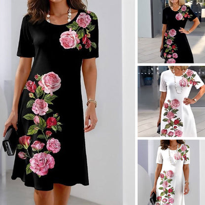 🌸spring -Specials💐 Rose Bloom Kurzarmedkleid