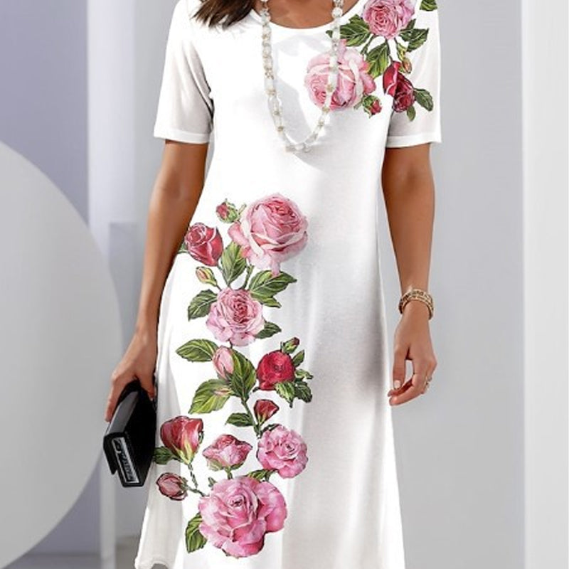 🌸spring -Specials💐 Rose Bloom Kurzarmedkleid