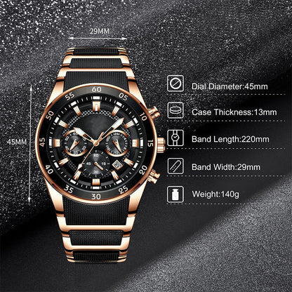🔥2025 Neues Design⌚Wasserdichte multifunktionale Quarzuhr für Männer