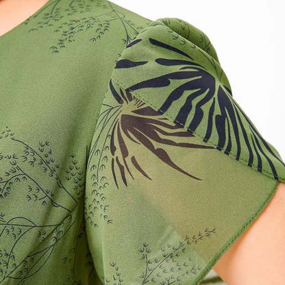 🌸Frühjahrsangebote💐 Damen A-Linien Midikleid mit Gürtel👗
