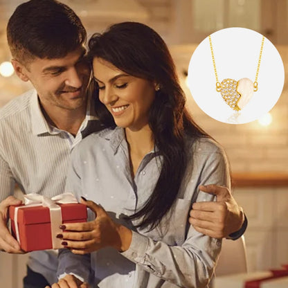 ✨ 2025 New Couple Halskette📿💖Premium Gold Diamant Magnetische Herz Halskette