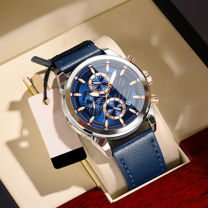 ✨2025 Brandneues Design - Heute mit 50% Rabatt kaufen!⌚Lässige elegante Herren Quarzuhr mit leuchtendem Zifferblatt