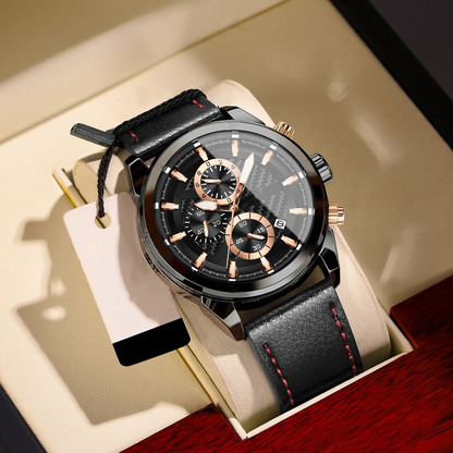✨2025 Brandneues Design - Heute mit 50% Rabatt kaufen!⌚Lässige elegante Herren Quarzuhr mit leuchtendem Zifferblatt