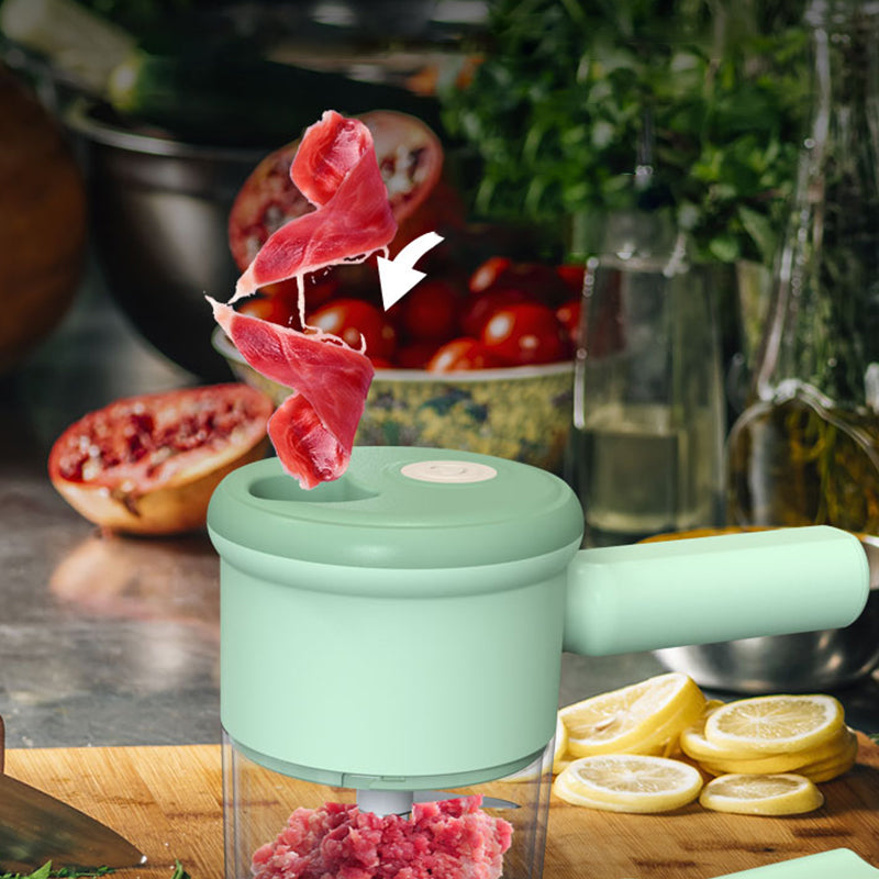 ✨50% Rabatt✨Elektrischer, wiederaufladbarer Hand-Gemüsehäcksler und -Hobel🌿