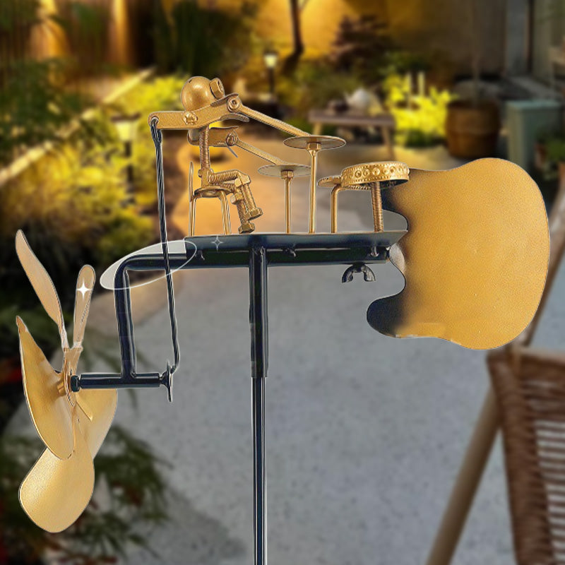 🥁Handgefertigte Metal-Rockband-Windmühle🎁