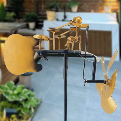 🥁Handgefertigte Metal-Rockband-Windmühle🎁