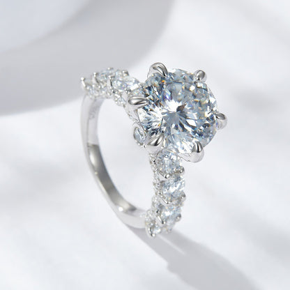 💍Geschenk für Sie | 5 Karat Mondlicht Sterling Silber Moissanit Ring