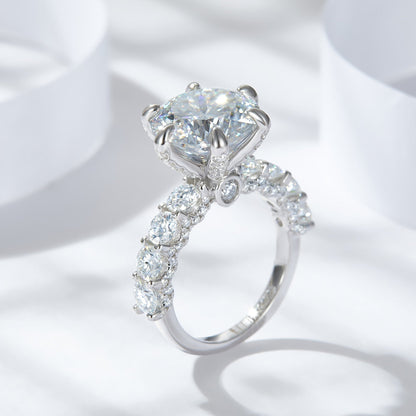 💍Geschenk für Sie | 5 Karat Mondlicht Sterling Silber Moissanit Ring
