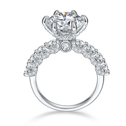 💍Geschenk für Sie | 5 Karat Mondlicht Sterling Silber Moissanit Ring