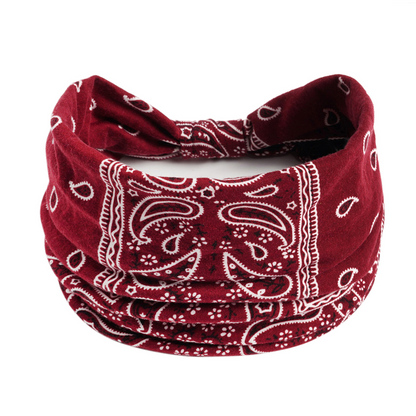 🌸Böhmisches Yoga-Stirnband: Schweißabsorbierende Kopfbedeckung mit amerikanischem Mantel-Blumenmuster🎀💧