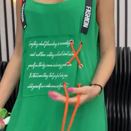 💖LAST DAY SALE 50% RABATT💖Lässiges bedrucktes ärmelloses Kleid für Frauen