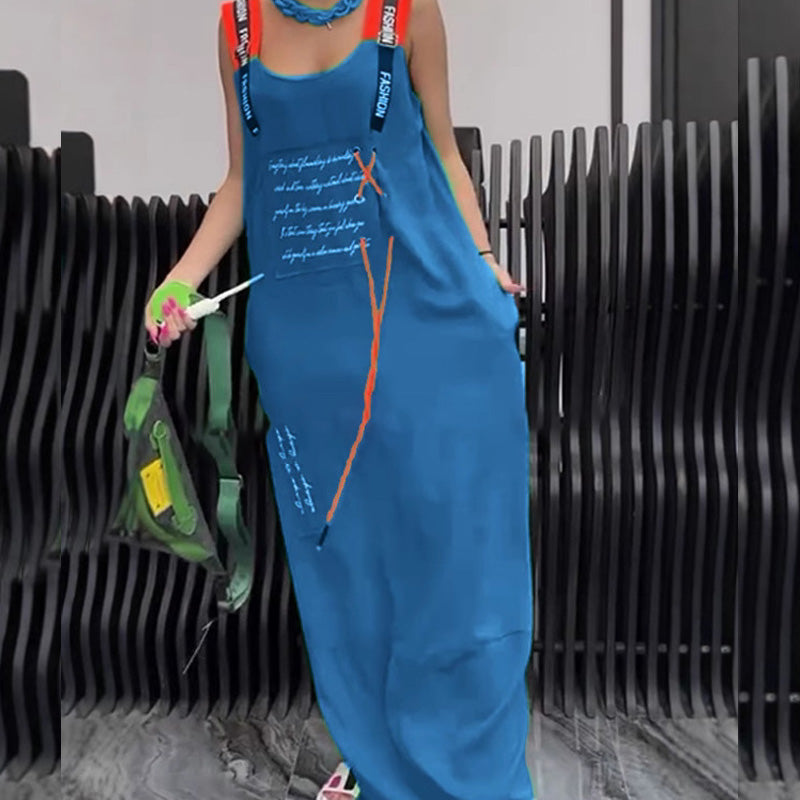 💖LAST DAY SALE 50% RABATT💖Lässiges bedrucktes ärmelloses Kleid für Frauen