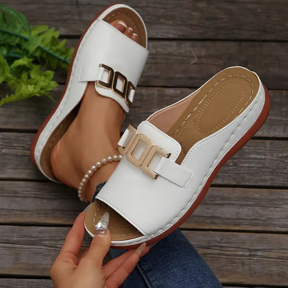 🔥Last day offer 50% OFF on 🏖️💞Bester Komfort - Bequeme orthopädische Keilabsatzsandalen für Frauen