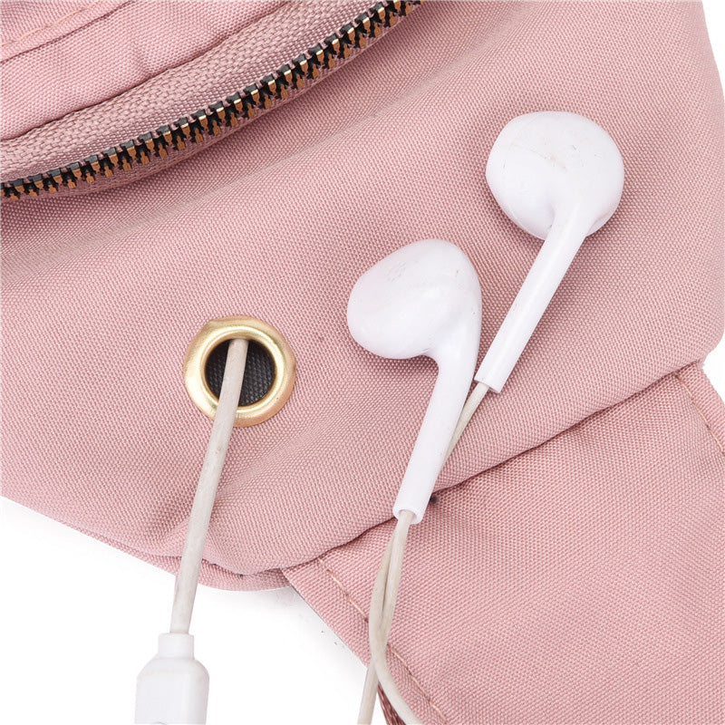 🛍️🎒Leichte Metall-Brusttasche mit Reißverschluss und Kabeldurchführung 🛍️– Exquisites Geschenk