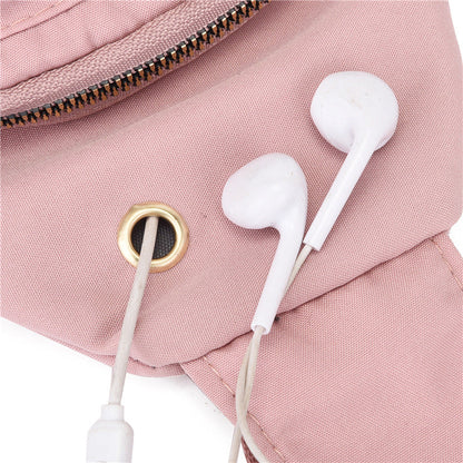 🛍️🎒Leichte Metall-Brusttasche mit Reißverschluss und Kabeldurchführung 🛍️– Exquisites Geschenk