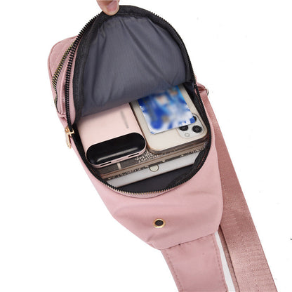 🛍️🎒Leichte Metall-Brusttasche mit Reißverschluss und Kabeldurchführung 🛍️– Exquisites Geschenk