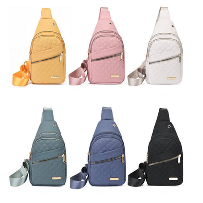 🛍️🎒Leichte Metall-Brusttasche mit Reißverschluss und Kabeldurchführung 🛍️– Exquisites Geschenk