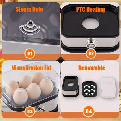 🥚 50% RABATT! ♨️ Multifunktionaler Eierdämpfer mit Dampfheiztechnologie – Schnelles Garen, Vielseitig & Perfekte Ergebnisse 🍳