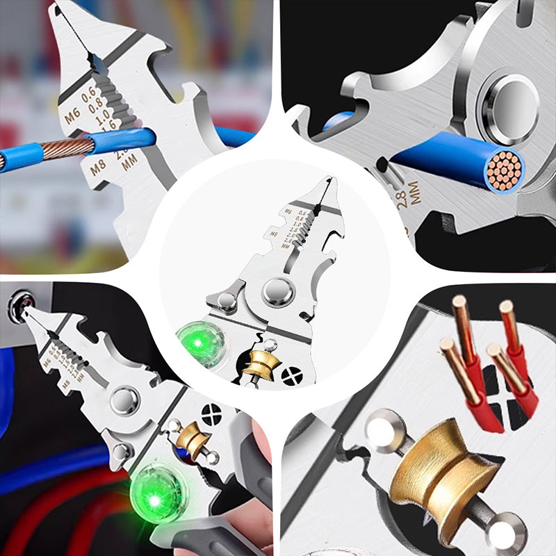 ⏳Zeitlich begrenztes Special⌛10-in-1 Zeitbegrenzte SpezialMultifunktions-Drahtabisolierschere mit elektrischem Test