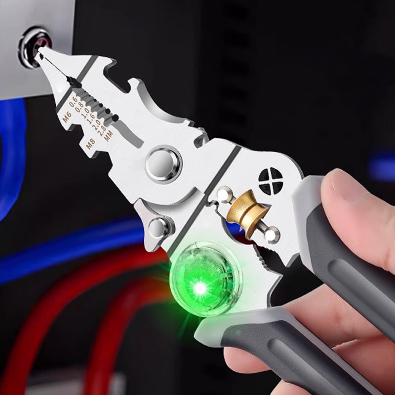 ⏳Zeitlich begrenztes Special⌛10-in-1 Zeitbegrenzte SpezialMultifunktions-Drahtabisolierschere mit elektrischem Test