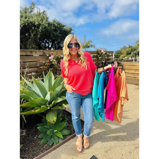 🌟LETZTER TAG VERKAUF 50% RABATT💗💥 Ultimate Comfort Style Damen V-Ausschnitt Sommer T-Shirt