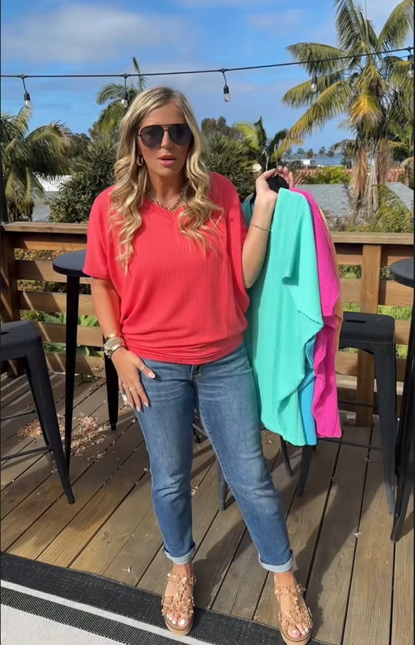 🌟LETZTER TAG VERKAUF 50% RABATT💗💥 Ultimate Comfort Style Damen V-Ausschnitt Sommer T-Shirt