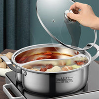 🏘️Essential For The Home Kitchen🍲Thickened Stainless Steel Dual Flavor Hot Pot